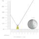 3 - Jassiel 4.50 mm Round Yellow Sapphire Double Bail Solitaire Pendant Necklace 