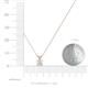 3 - Jassiel 4.50 mm Round White Sapphire Double Bail Solitaire Pendant Necklace 