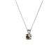 2 - Jassiel 4.50 mm Round Smoky Quartz Double Bail Solitaire Pendant Necklace 