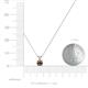 3 - Jassiel 4.50 mm Round Smoky Quartz Double Bail Solitaire Pendant Necklace 
