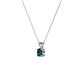 2 - Jassiel 4.50 mm Round Blue Diamond Double Bail Solitaire Pendant Necklace 