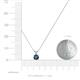 3 - Jassiel 4.50 mm Round Blue Diamond Double Bail Solitaire Pendant Necklace 