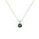 1 - Jassiel 4.50 mm Round Blue Diamond Double Bail Solitaire Pendant Necklace 