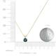 3 - Jassiel 4.50 mm Round Blue Diamond Double Bail Solitaire Pendant Necklace 