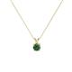 1 - Jassiel 4.50 mm Round Lab Created Alexandrite Double Bail Solitaire Pendant Necklace