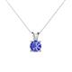 1 - Jassiel 5.50 mm Round Tanzanite Double Bail Solitaire Pendant Necklace 
