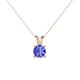 1 - Jassiel 5.50 mm Round Tanzanite Double Bail Solitaire Pendant Necklace 