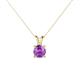 1 - Jassiel 5.50 mm Round Amethyst Double Bail Solitaire Pendant Necklace 
