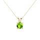1 - Jassiel 5.50 mm Round Peridot Double Bail Solitaire Pendant Necklace 