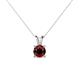 1 - Jassiel 5.50 mm Round Red Garnet Double Bail Solitaire Pendant Necklace 