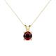 1 - Jassiel 5.50 mm Round Red Garnet Double Bail Solitaire Pendant Necklace 