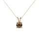 1 - Jassiel 5.50 mm Round Smoky Quartz Double Bail Solitaire Pendant Necklace 