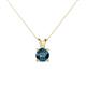 1 - Jassiel 5.50 mm Round Blue Diamond Double Bail Solitaire Pendant Necklace 