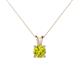 1 - Jassiel 5.50 mm Round Yellow Diamond Double Bail Solitaire Pendant Necklace 