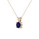 2 - Jassiel 5.50 mm Round Blue Sapphire Double Bail Solitaire Pendant Necklace 