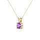 2 - Jassiel 5.50 mm Round Amethyst Double Bail Solitaire Pendant Necklace 