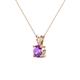 2 - Jassiel 5.50 mm Round Amethyst Double Bail Solitaire Pendant Necklace 