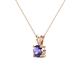 2 - Jassiel 5.50 mm Round Iolite Double Bail Solitaire Pendant Necklace 