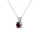 2 - Jassiel 5.50 mm Round Red Garnet Double Bail Solitaire Pendant Necklace 