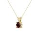 2 - Jassiel 5.50 mm Round Red Garnet Double Bail Solitaire Pendant Necklace 