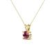 2 - Jassiel 5.50 mm Round Rhodolite Garnet Double Bail Solitaire Pendant Necklace 