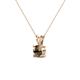 2 - Jassiel 5.50 mm Round Smoky Quartz Double Bail Solitaire Pendant Necklace 