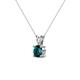 2 - Jassiel 5.50 mm Round London Blue Topaz Double Bail Solitaire Pendant Necklace 