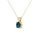 2 - Jassiel 5.50 mm Round Blue Diamond Double Bail Solitaire Pendant Necklace 