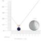 3 - Jassiel 5.50 mm Round Blue Sapphire Double Bail Solitaire Pendant Necklace 