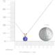 3 - Jassiel 5.50 mm Round Tanzanite Double Bail Solitaire Pendant Necklace 
