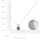 3 - Jassiel 5.50 mm Round Amethyst Double Bail Solitaire Pendant Necklace 