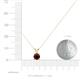 3 - Jassiel 5.50 mm Round Red Garnet Double Bail Solitaire Pendant Necklace 