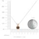 3 - Jassiel 5.50 mm Round Smoky Quartz Double Bail Solitaire Pendant Necklace 