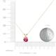 3 - Jassiel 5.80 mm Round Pink Tourmaline Double Bail Solitaire Pendant Necklace 