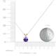 3 - Jassiel 5.80 mm Round Iolite Double Bail Solitaire Pendant Necklace 