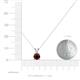 3 - Jassiel 5.80 mm Round Red Garnet Double Bail Solitaire Pendant Necklace 