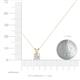 3 - Jassiel 5.80 mm Round White Sapphire Double Bail Solitaire Pendant Necklace 