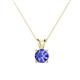 1 - Jassiel 6.50 mm Round Tanzanite Double Bail Solitaire Pendant Necklace 