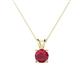 1 - Jassiel 6.00 mm Round Ruby Double Bail Solitaire Pendant Necklace 