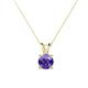 1 - Jassiel 6.50 mm Round Iolite Double Bail Solitaire Pendant Necklace 