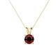 1 - Jassiel 6.50 mm Round Red Garnet Double Bail Solitaire Pendant Necklace 