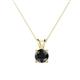 1 - Jassiel 6.00 mm Round Black Diamond Double Bail Solitaire Pendant Necklace 