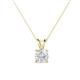 1 - Jassiel 6.00 mm Round White Sapphire Double Bail Solitaire Pendant Necklace 