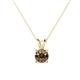 1 - Jassiel 6.50 mm Round Smoky Quartz Double Bail Solitaire Pendant Necklace 