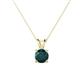 1 - Jassiel 6.50 mm Round London Blue Topaz Double Bail Solitaire Pendant Necklace 