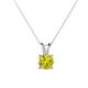 1 - Jassiel 6.50 mm Round Yellow Diamond Double Bail Solitaire Pendant Necklace 