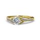 1 - Grianne Signature 1.25 ctwIGI Certified Round Lab Grown Diamond (VS1/F) and Natural Diamond Engagement Ring 