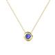 1 - Arela 3.40 mm Round Tanzanite Donut Bezel Solitaire Pendant Necklace 
