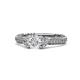 1 - Anora Signature 1.32 ctw IGI Certified Lab Grown Diamond Round (6.50 mm) & Natural Diamond Round (1.30 mm) Engagement Ring 