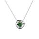 1 - Arela 4.80 mm Round Lab Created Alexandrite Donut Bezel Solitaire Pendant Necklace 